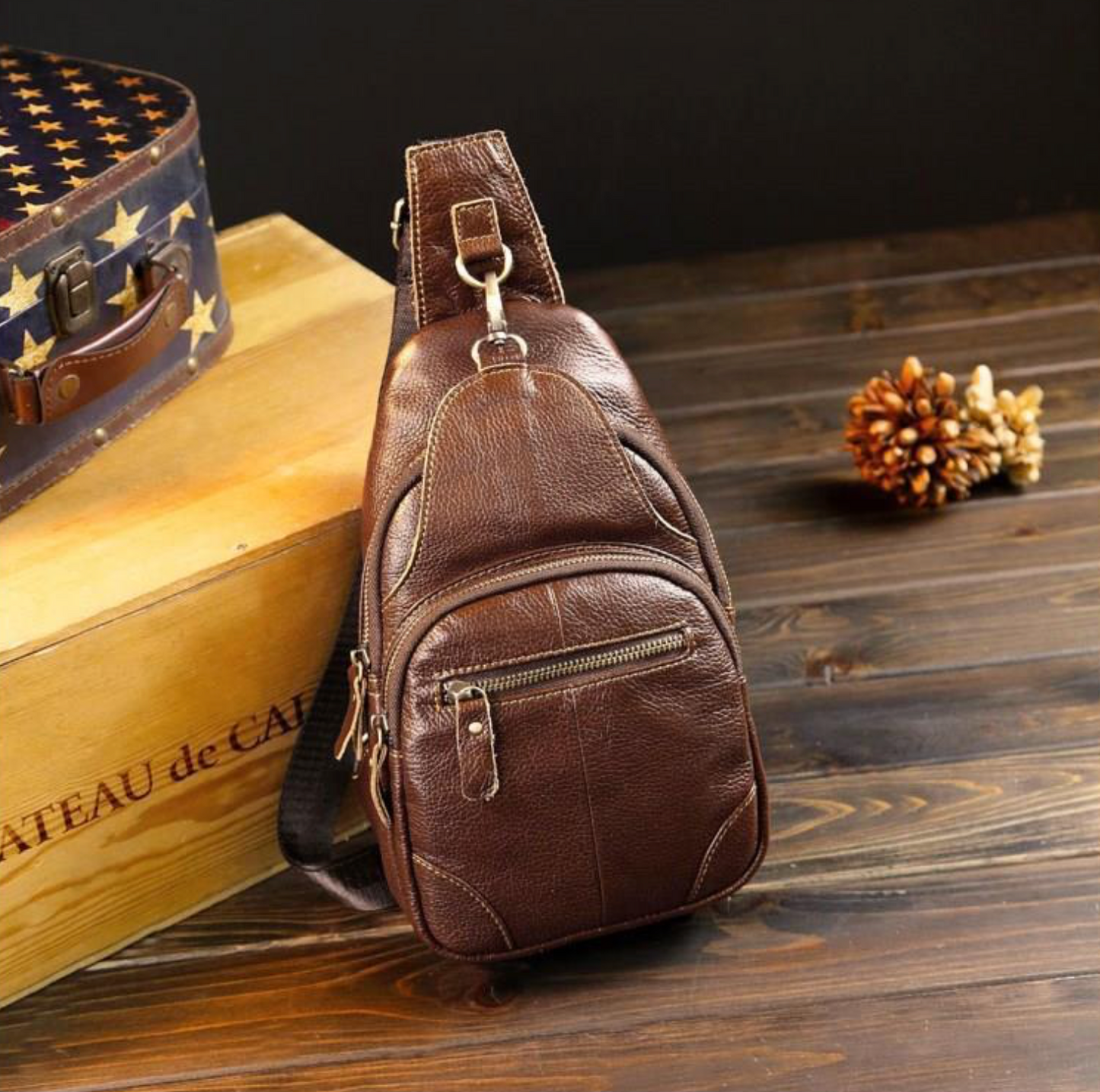 AUTHENTIC LEATHER SHOULDER BAG