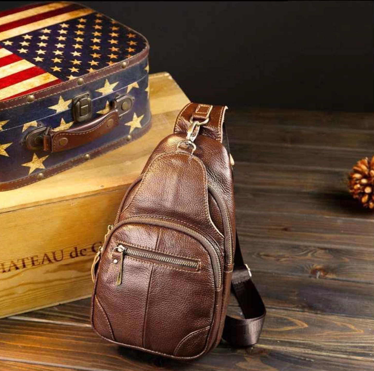 AUTHENTIC LEATHER SHOULDER BAG