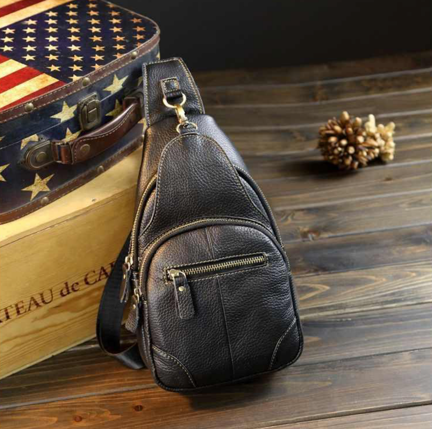 AUTHENTIC LEATHER SHOULDER BAG