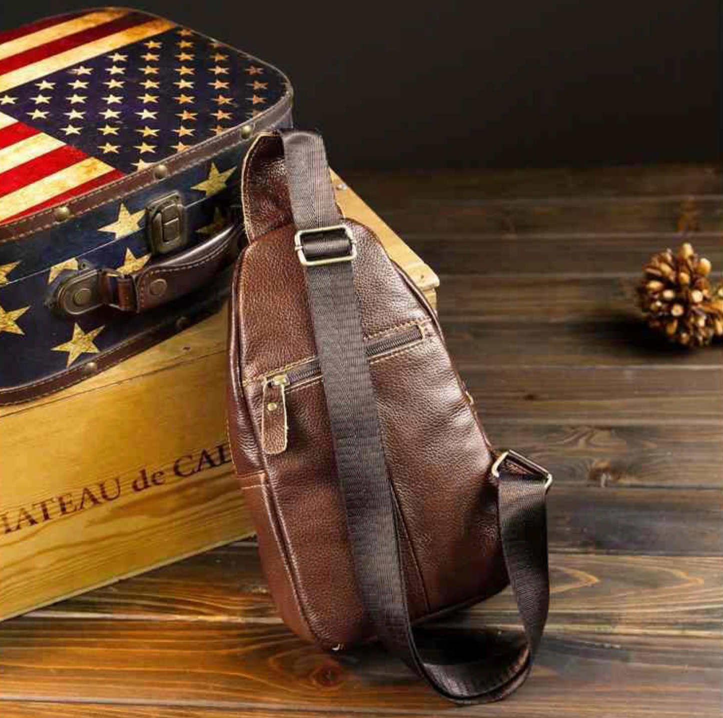 AUTHENTIC LEATHER SHOULDER BAG