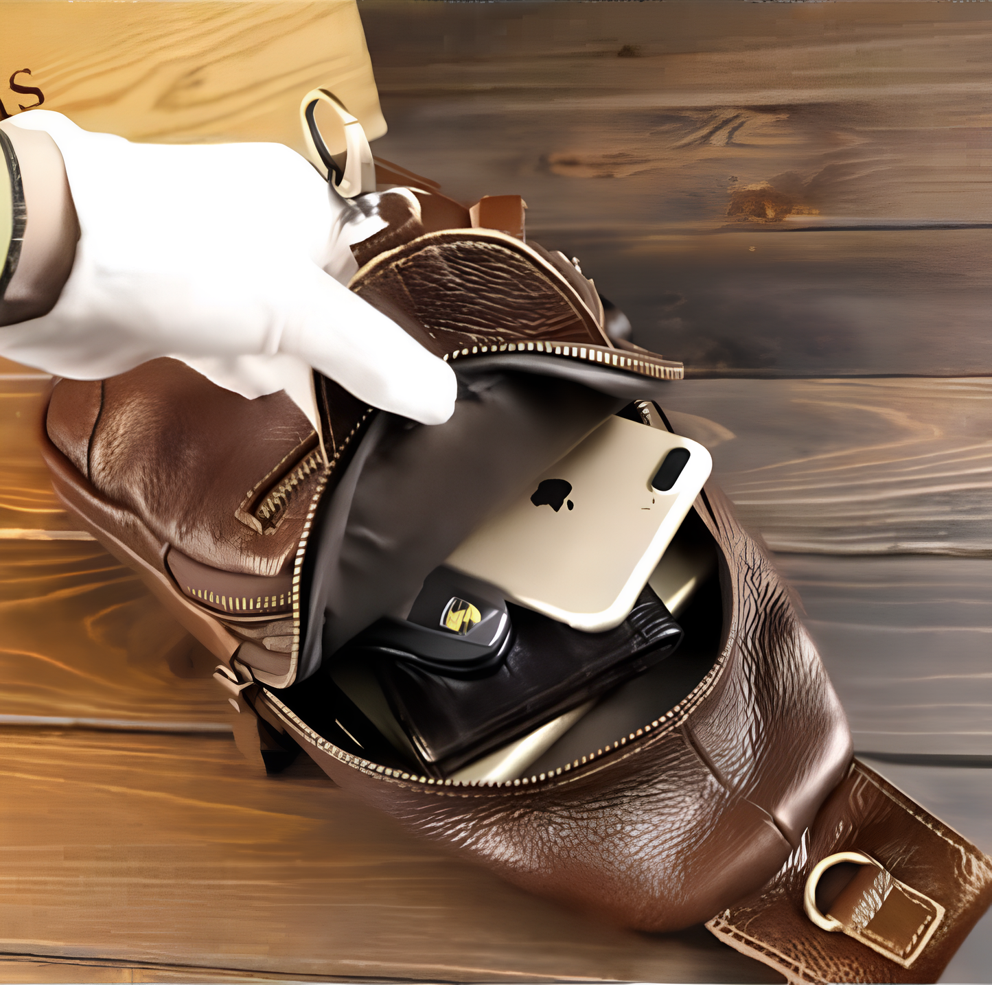 AUTHENTIC LEATHER SHOULDER BAG