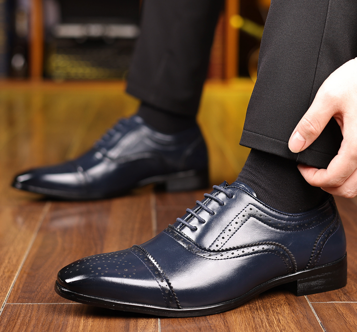 LUXURY LEATHER BROGUE SHOES