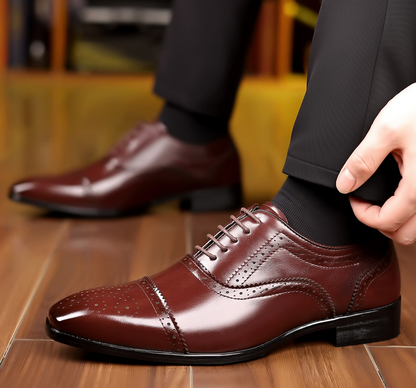 LUXURY LEATHER BROGUE SHOES