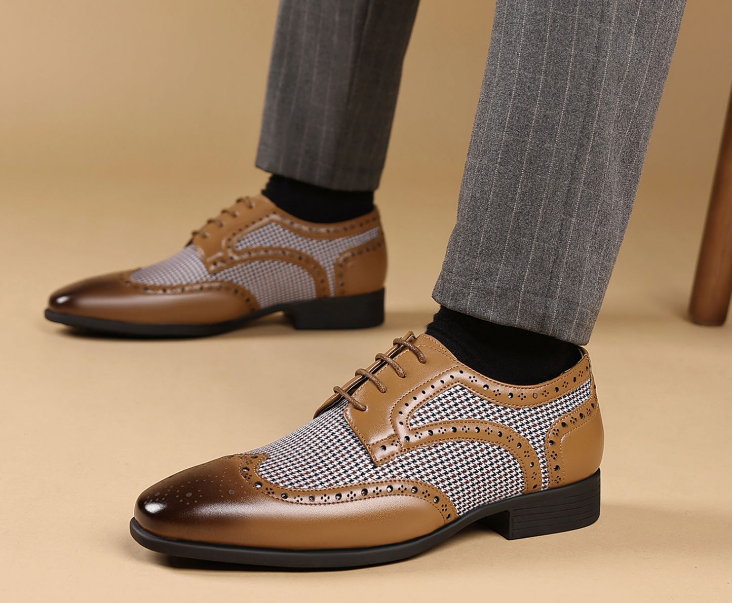 OXFORD FASHION HOUNDSTOOTH SHOES