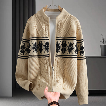 COTTON STAND-UP SWEATER