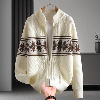 COTTON STAND-UP SWEATER