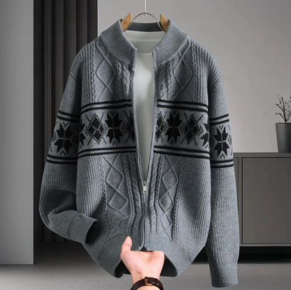 COTTON STAND-UP SWEATER