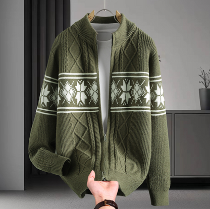 COTTON STAND-UP SWEATER
