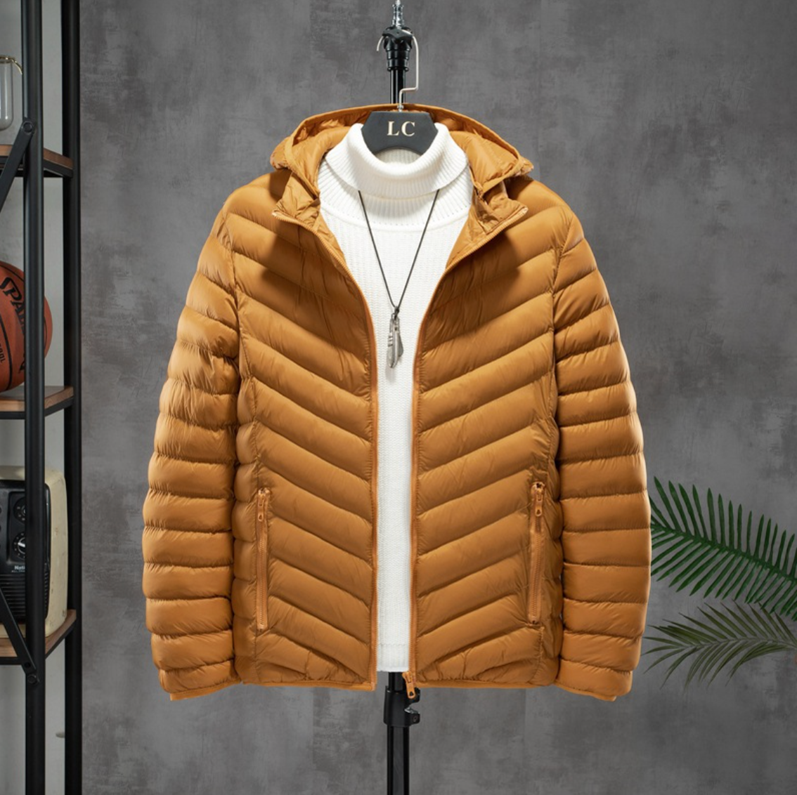 RIBBED HOODED JACKET