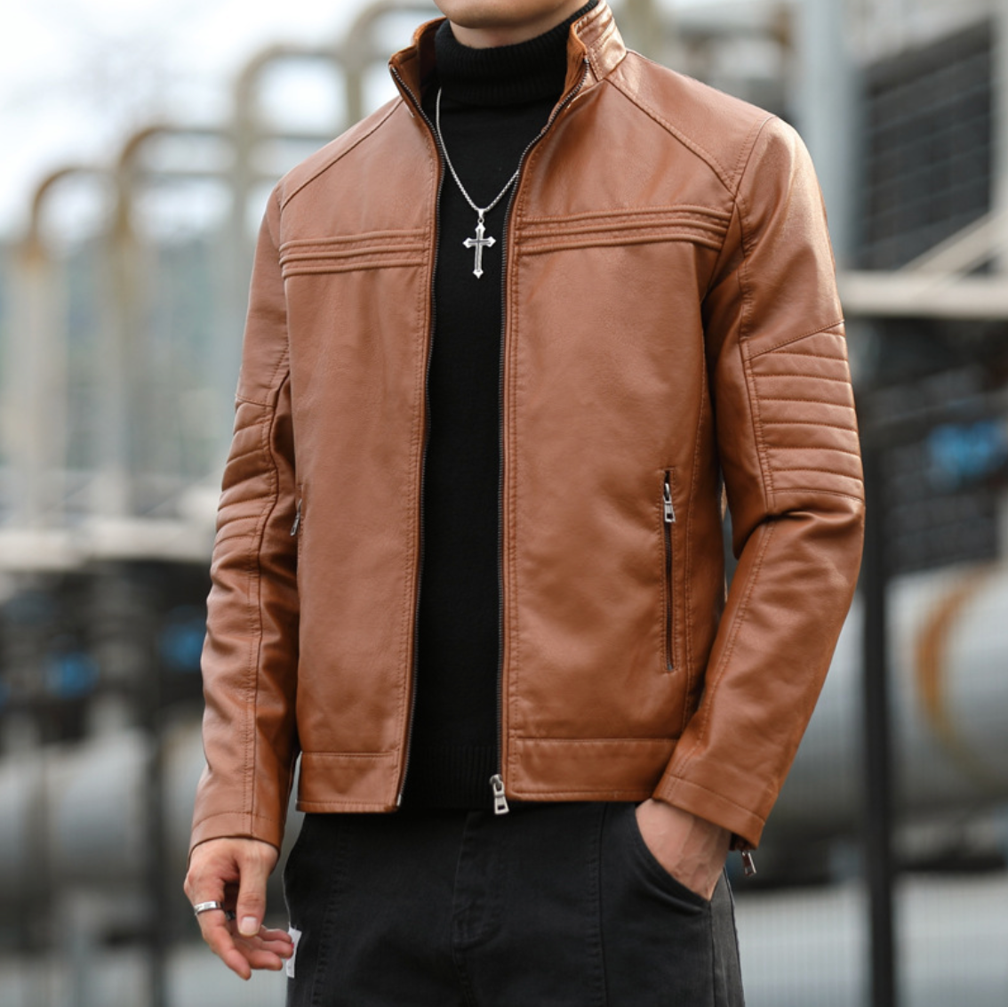 SLIM LEATHER JACKET