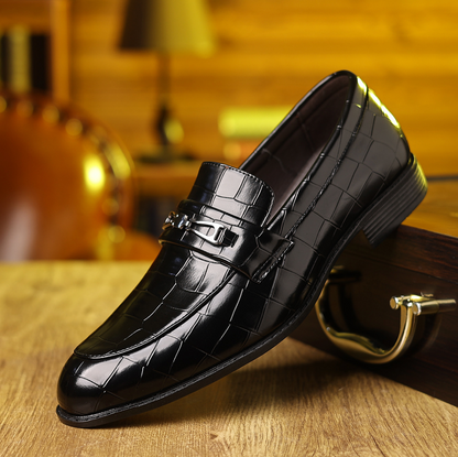 CHIC EMBOSSED SLIP-ONS