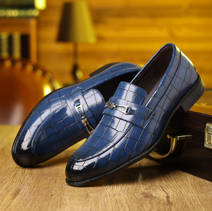 CHIC EMBOSSED SLIP-ONS