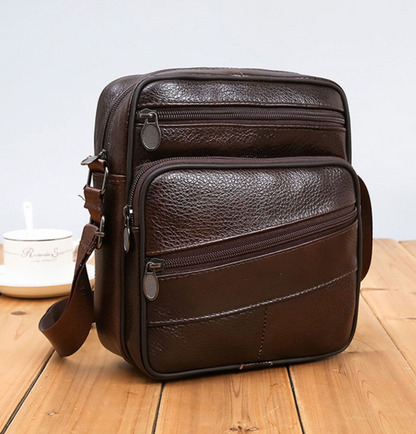 LEATHER COWHIDE CROSSBAG