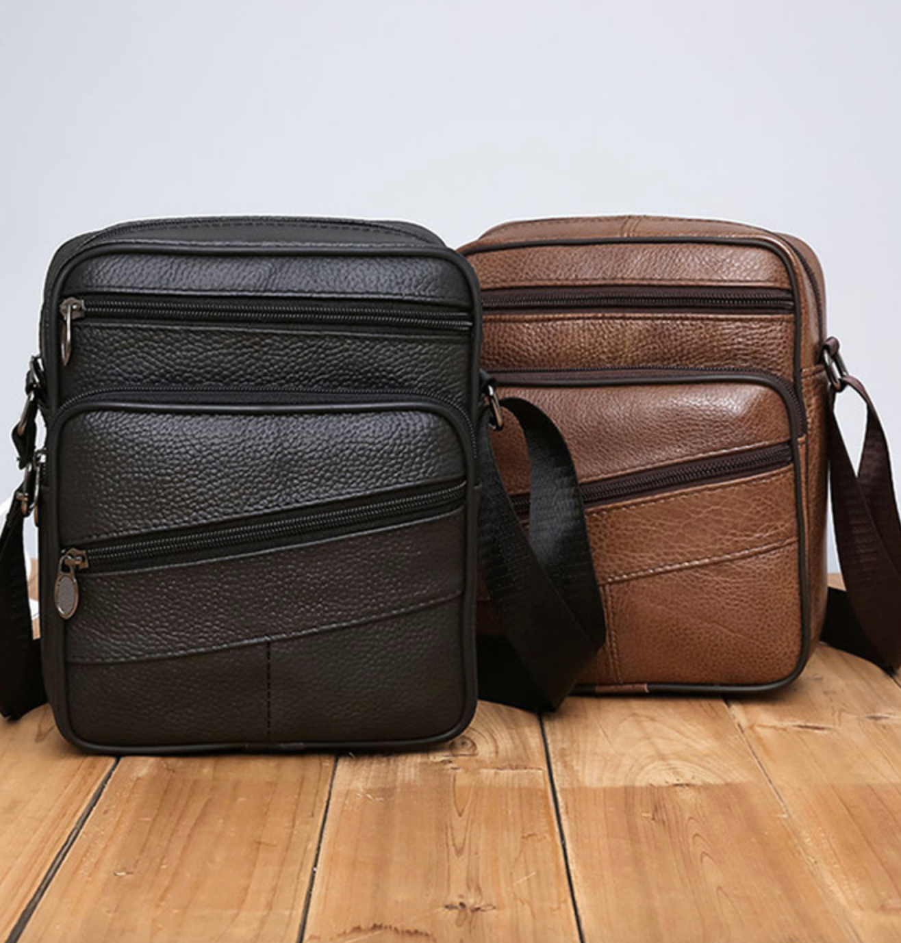 LEATHER COWHIDE CROSSBAG