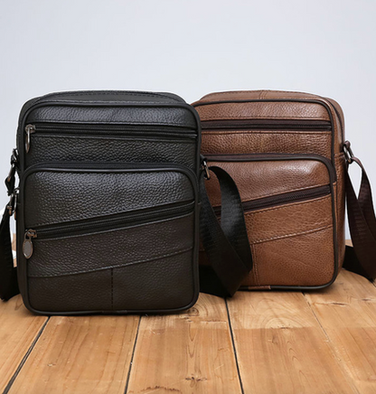 LEATHER COWHIDE CROSSBAG