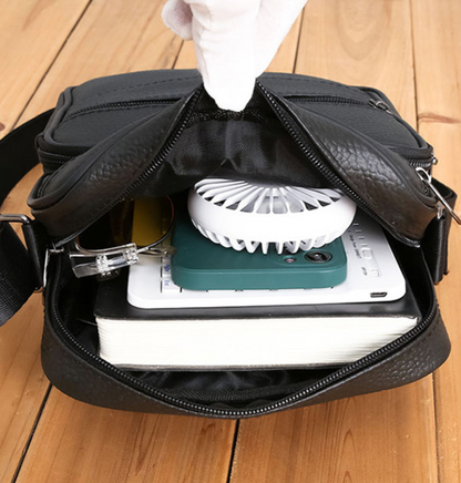 LEATHER COWHIDE CROSSBAG