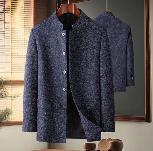 SLIM STAND COLLAR JACKET