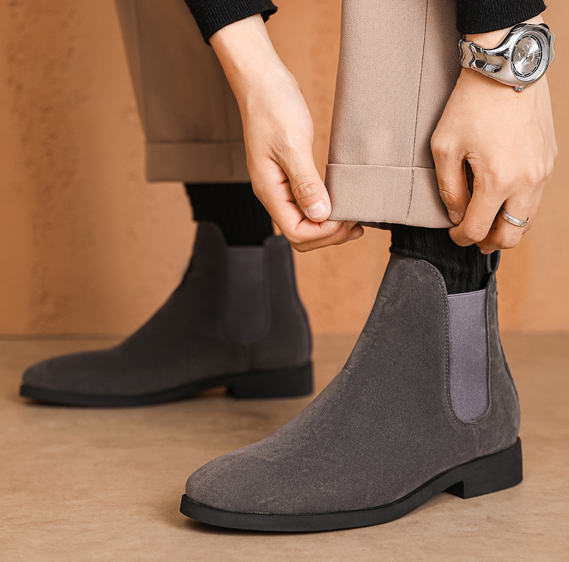 SUEDE CHELSEA BOOTS