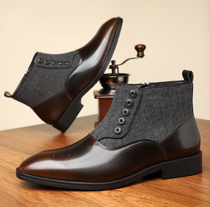 GENTLEMEN LEATHER BUTTON BOOTS