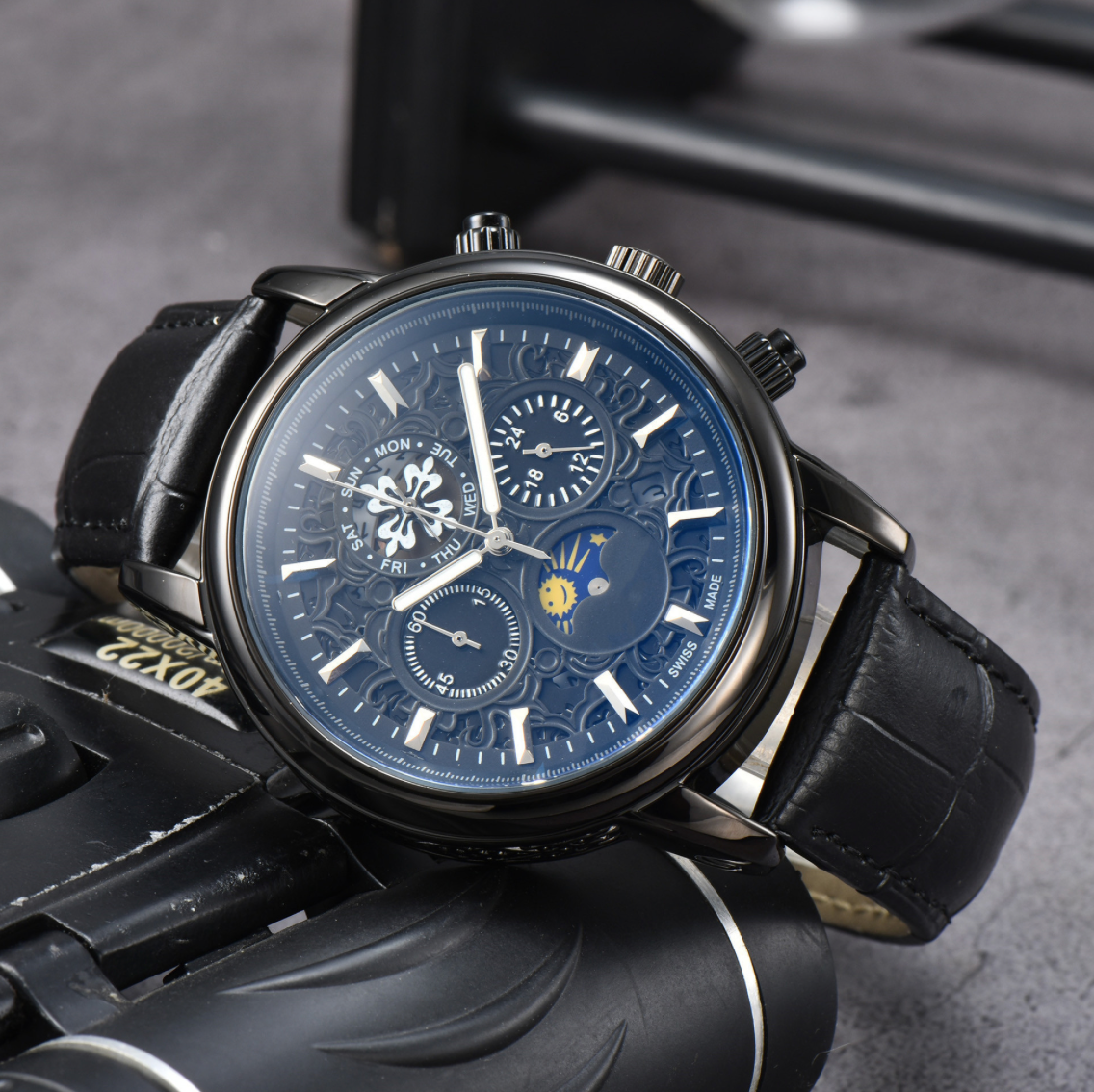 MOON PHASE CHRONO WATCH