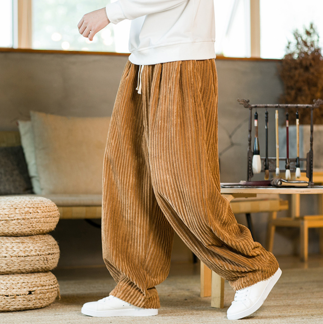 CORDUROY LANTERN TROUSERS