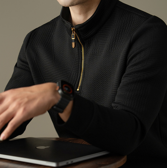 LUXURY KNIT HALF-ZIP