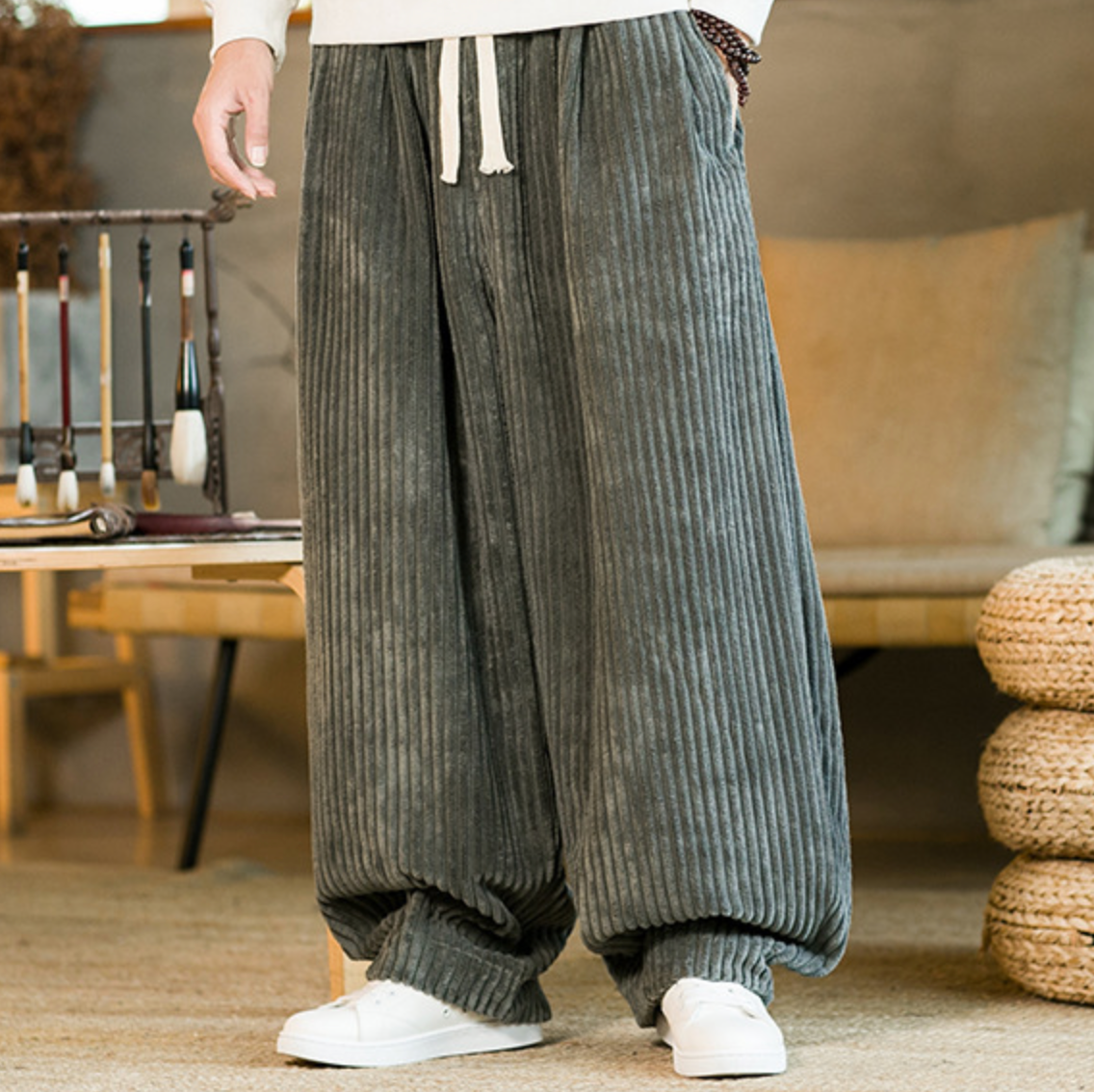 CORDUROY LANTERN TROUSERS