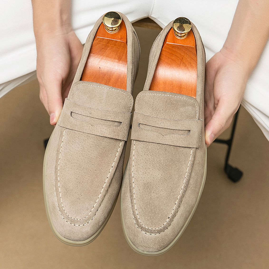 Suede Slip-On Loafers