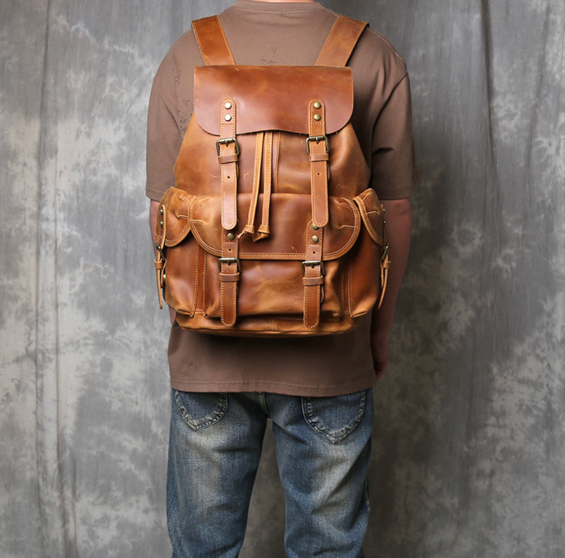 CRAZY HORSE LEATHER BACKPACK