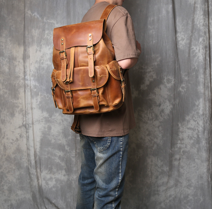 CRAZY HORSE LEATHER BACKPACK
