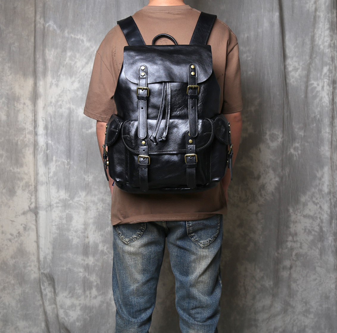 CRAZY HORSE LEATHER BACKPACK