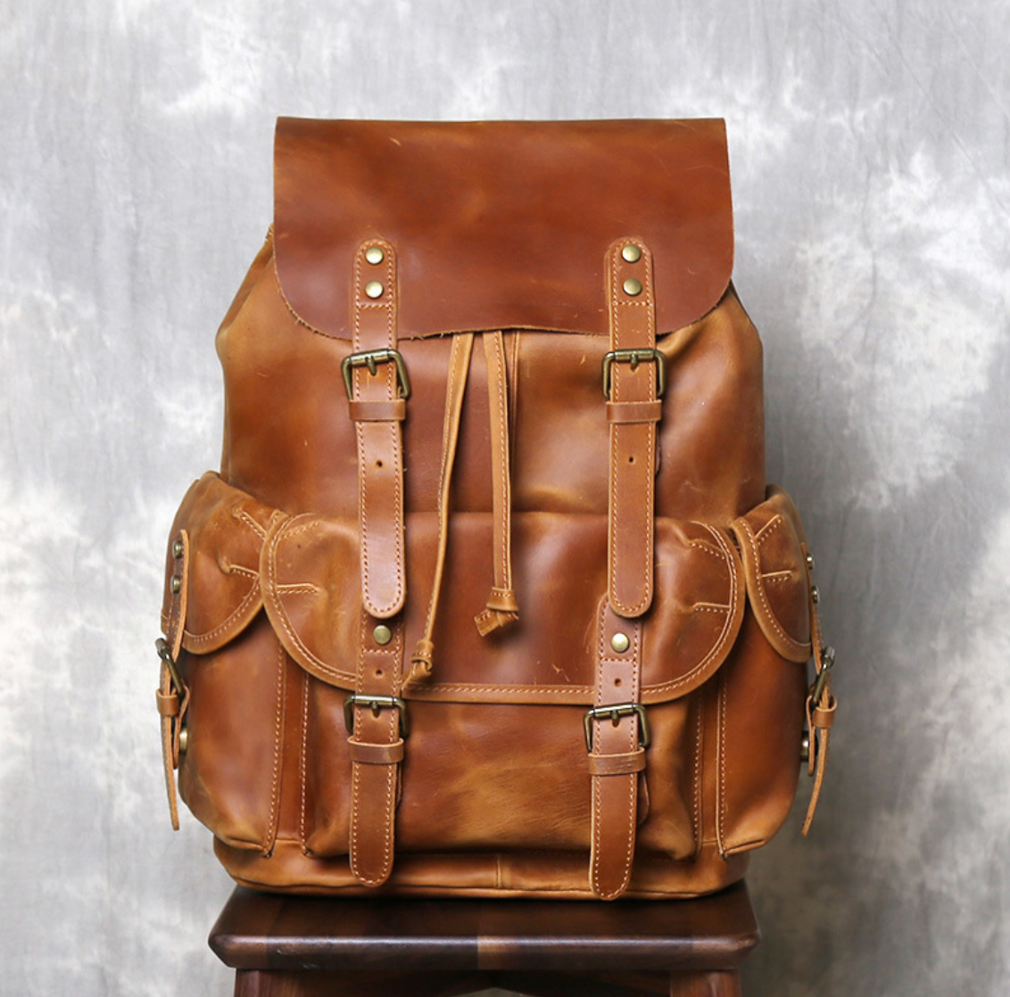 CRAZY HORSE LEATHER BACKPACK