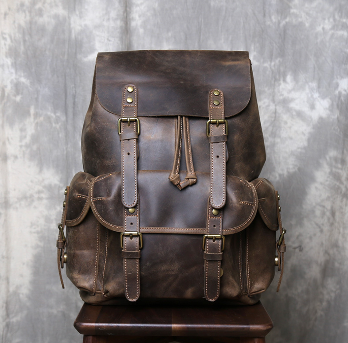 CRAZY HORSE LEATHER BACKPACK