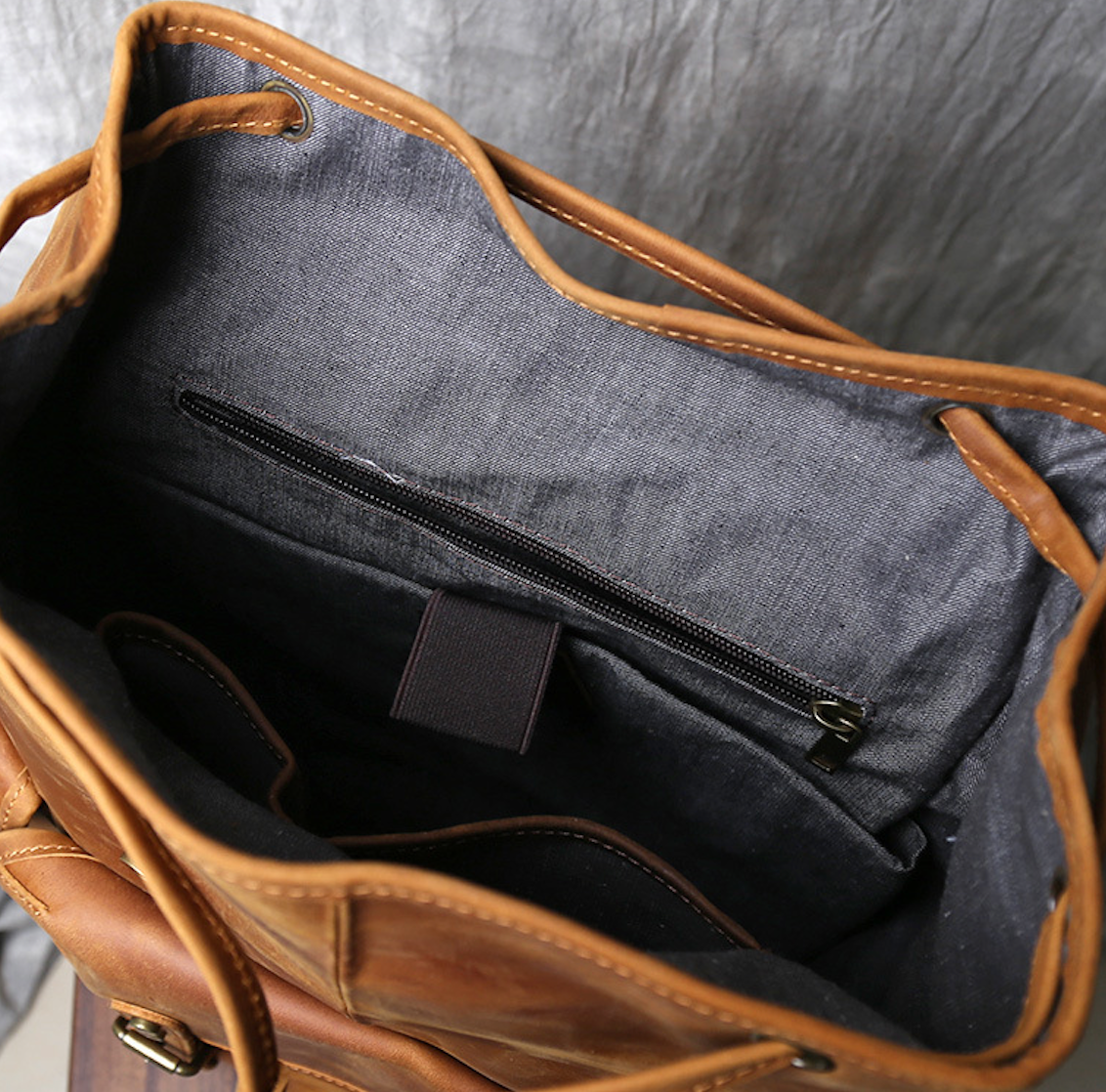 CRAZY HORSE LEATHER BACKPACK