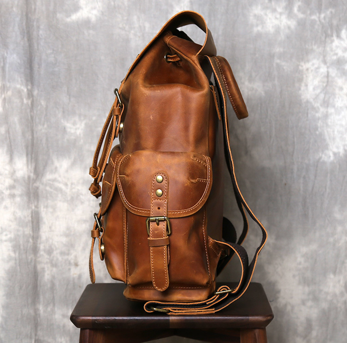 CRAZY HORSE LEATHER BACKPACK