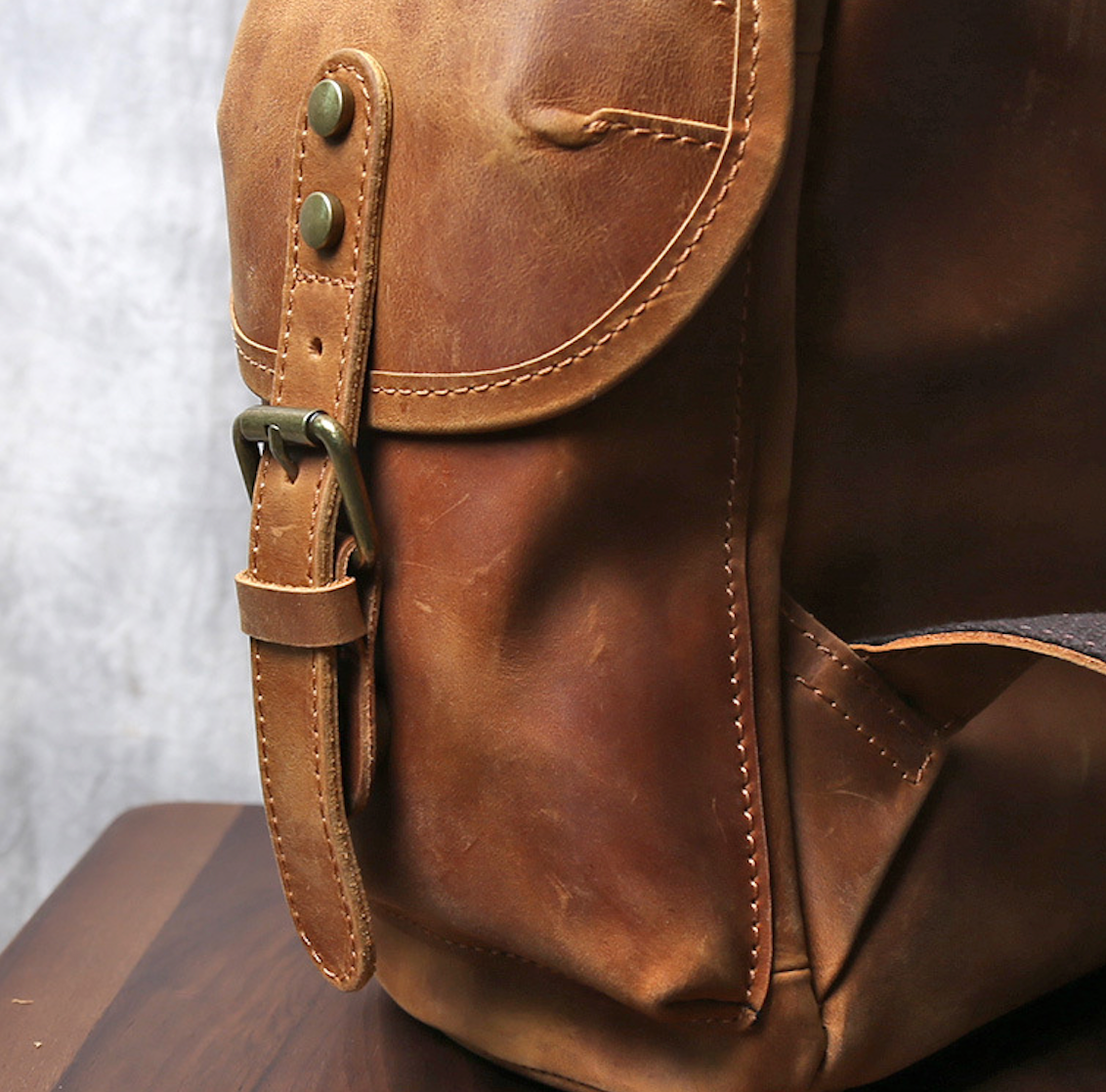 CRAZY HORSE LEATHER BACKPACK