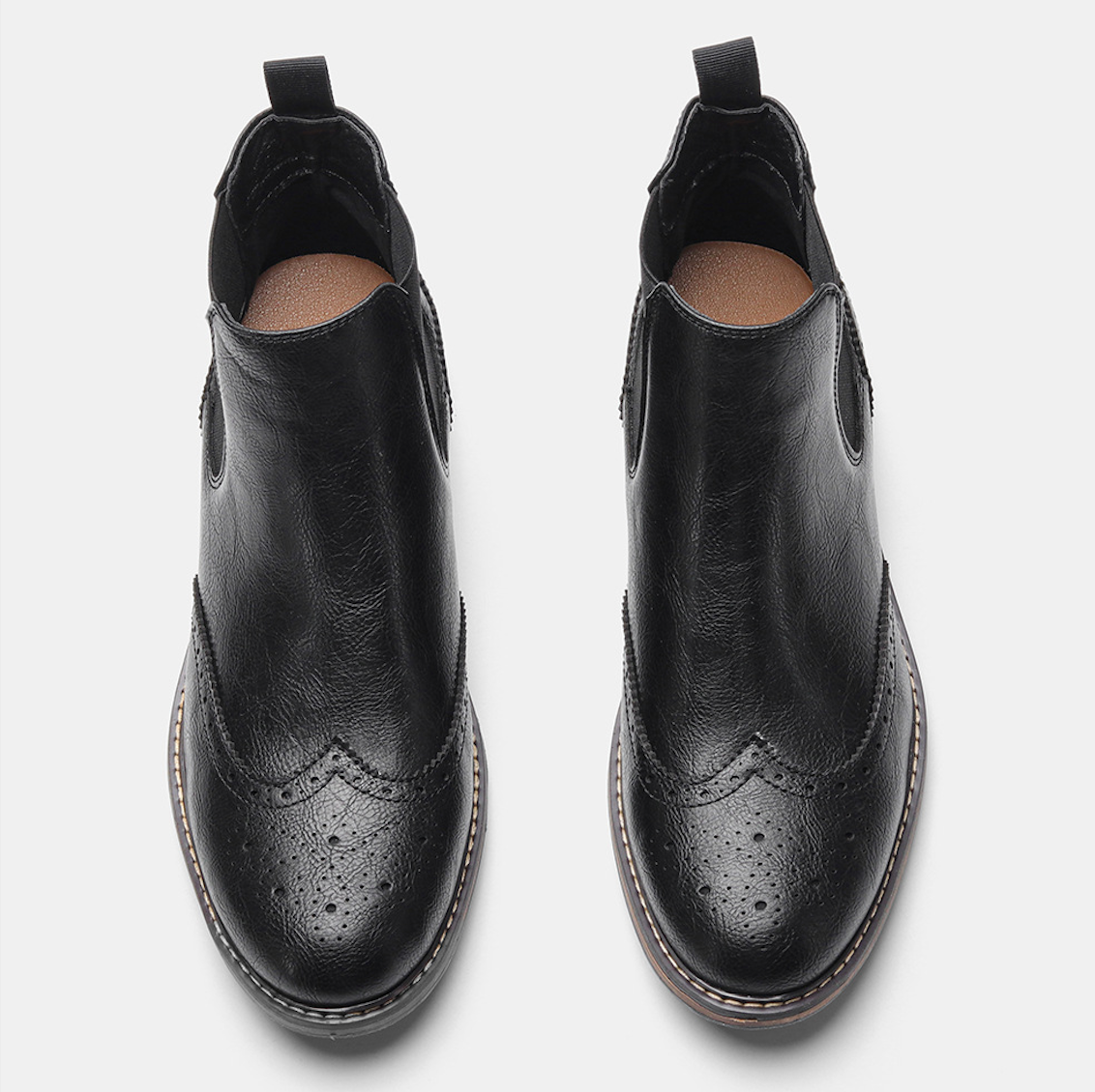 HERITAGE BROGUE CHELSEA BOOTS