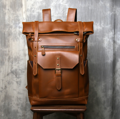 LEATHER TRAVEL BACKPACK