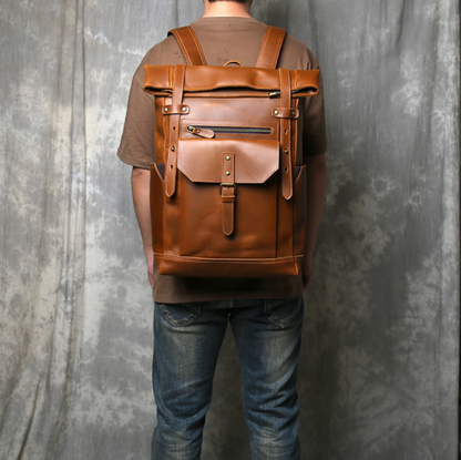 LEATHER TRAVEL BACKPACK