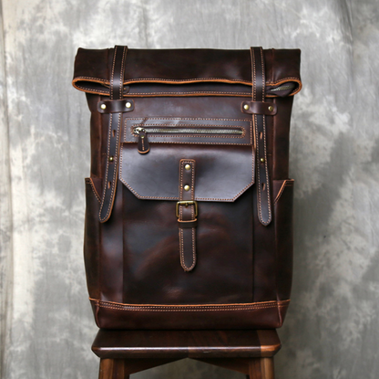 LEATHER TRAVEL BACKPACK