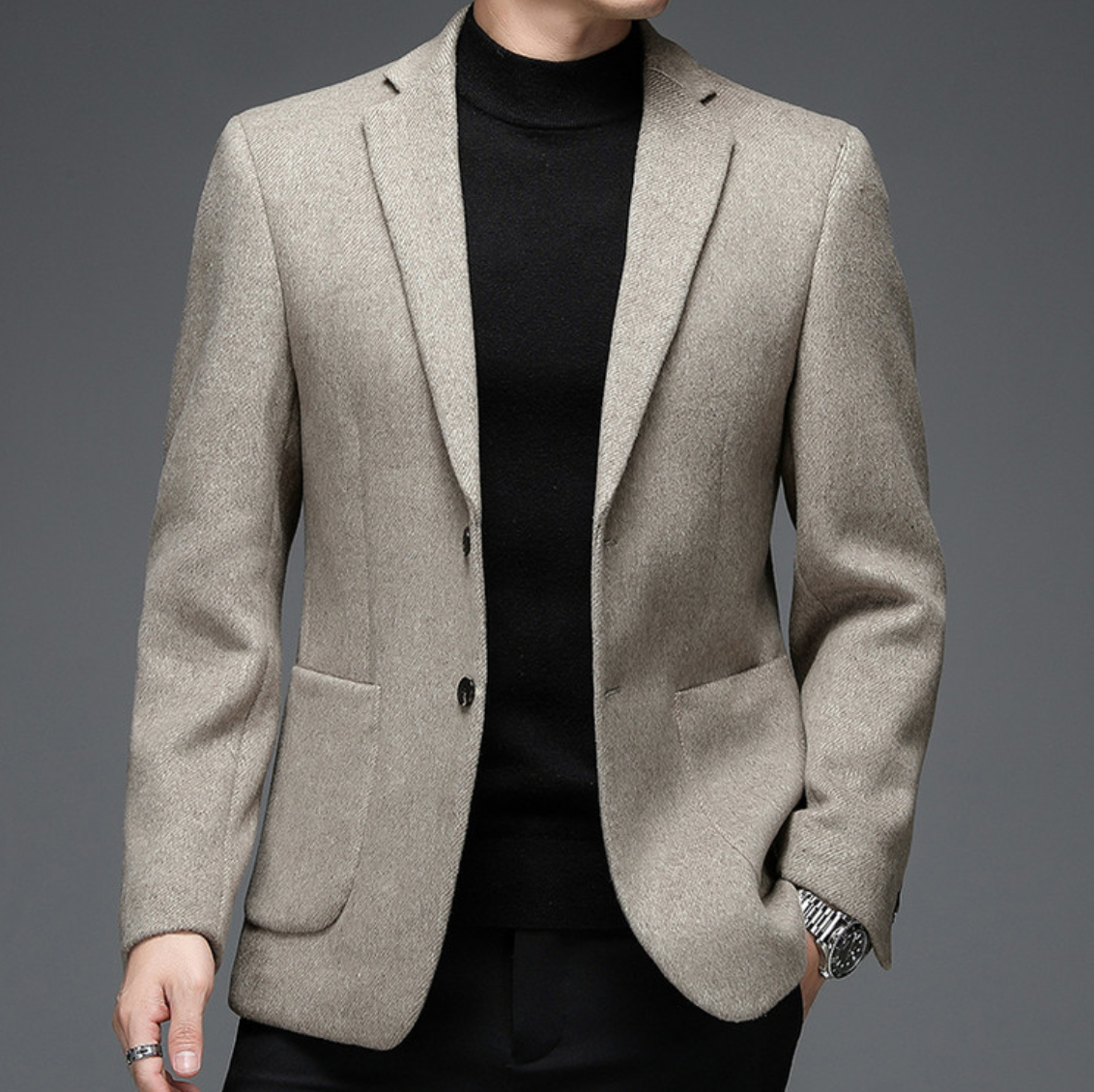 Wool-Tweed Business Blazer