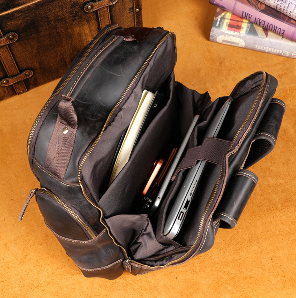 GENUINE LEATHER BACKPACK