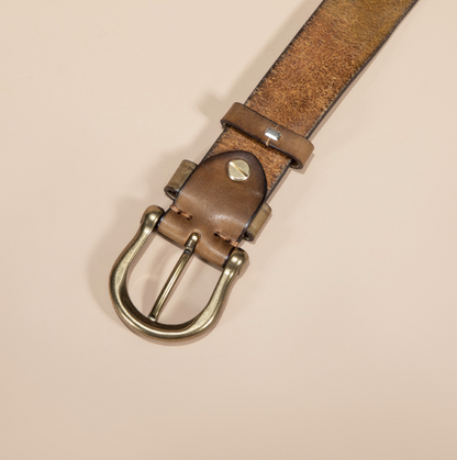 Vintage Leather Cowhide Belt