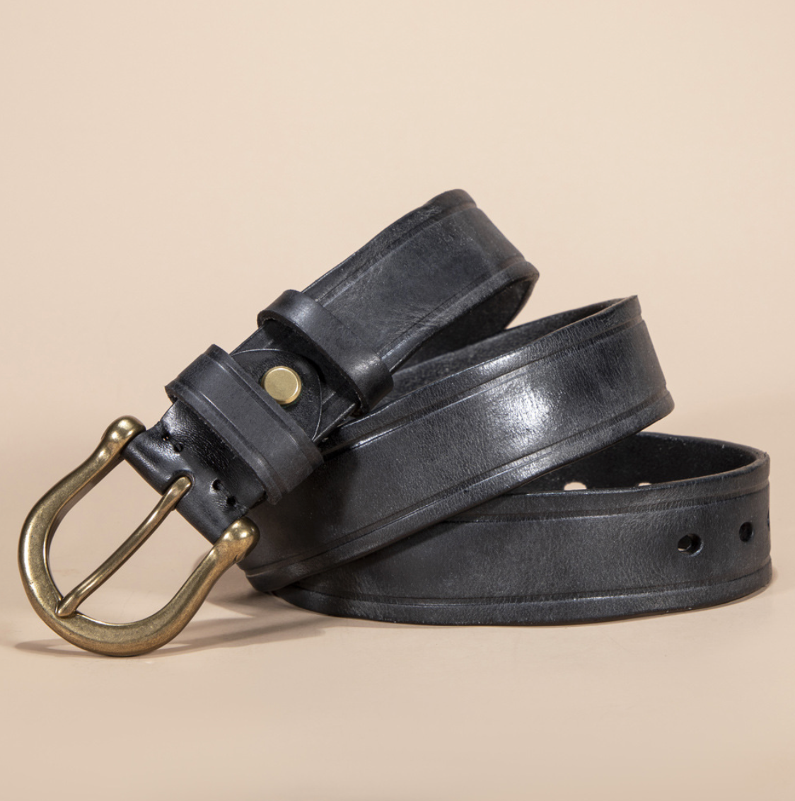 Vintage Leather Cowhide Belt