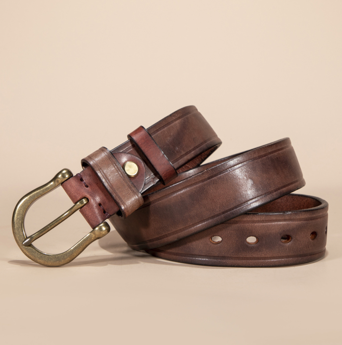 Vintage Leather Cowhide Belt