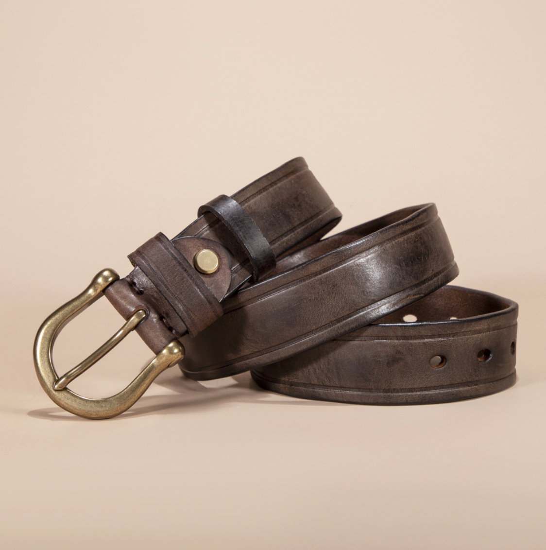Vintage Leather Cowhide Belt