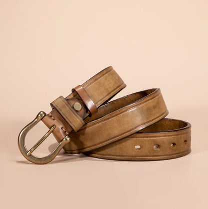 Vintage Leather Cowhide Belt