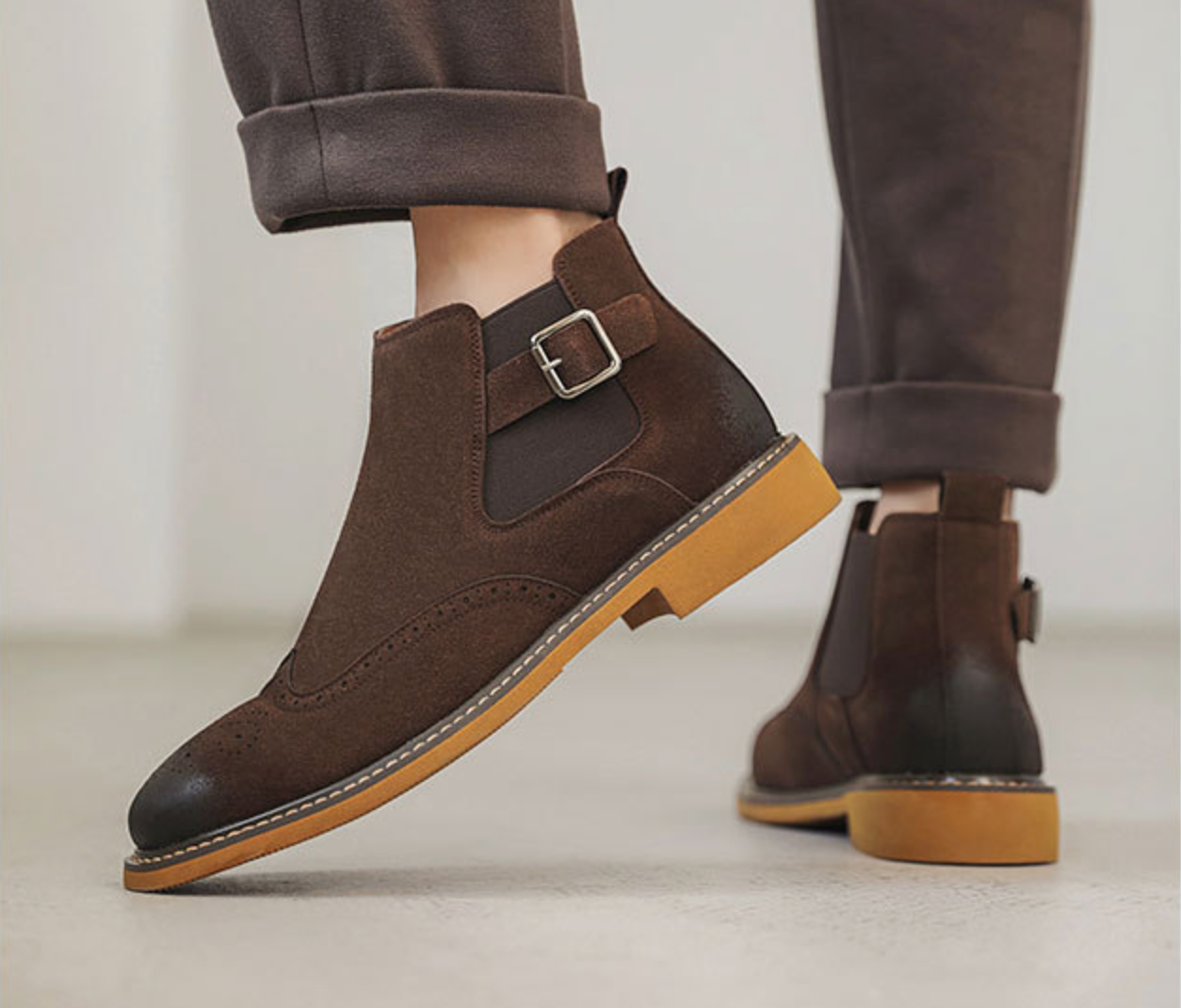 STRAP CHELSEA BOOTS