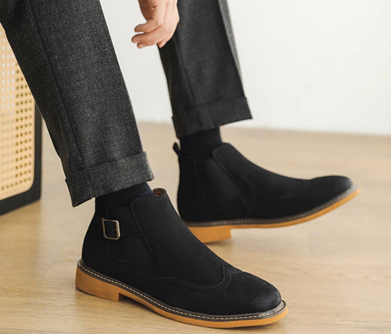 STRAP CHELSEA BOOTS