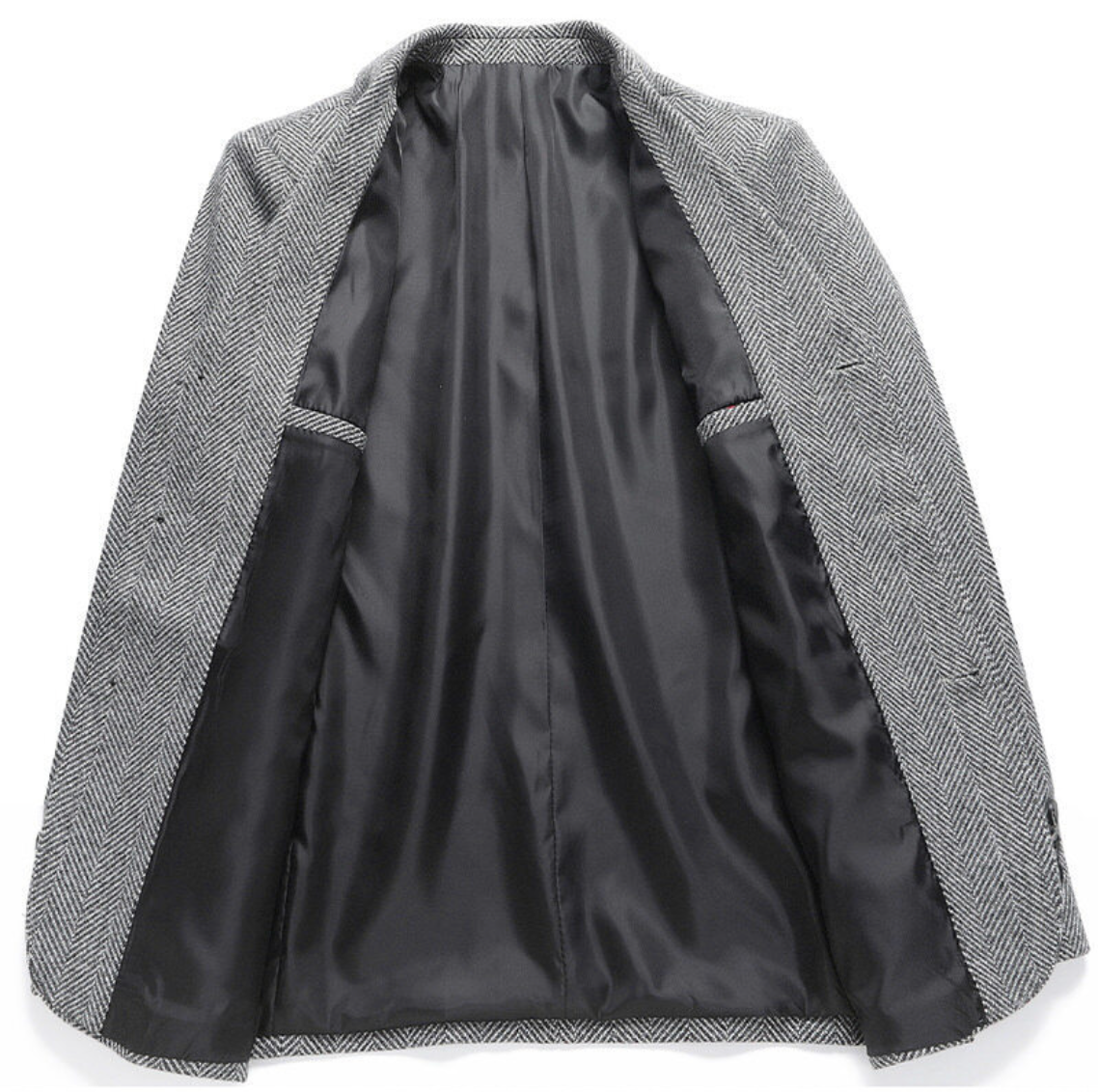 HERRINGBONE WOOL BLAZER